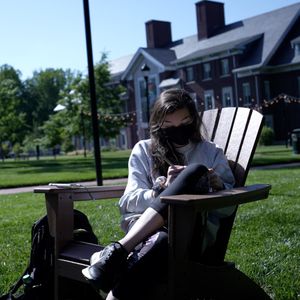 Oxford student on campus